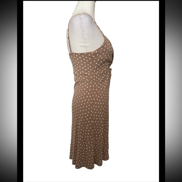 NWT Billabong Love Me Knot Beige With Polka Dots Summer Dress M Surf Beach brand - Picture 4 of 9